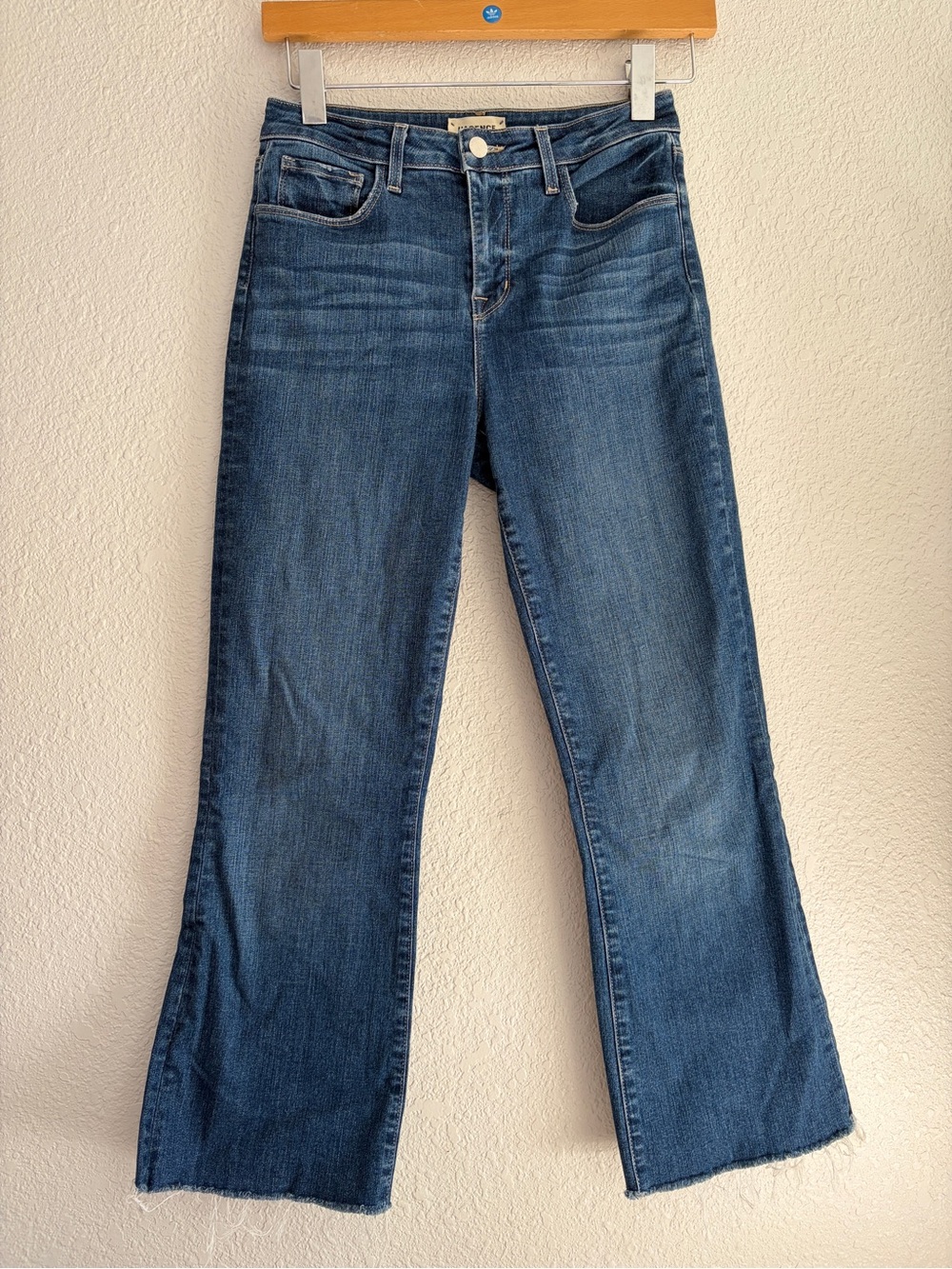 L'AGENCE Blue Cropped Flare Jeans sz 25